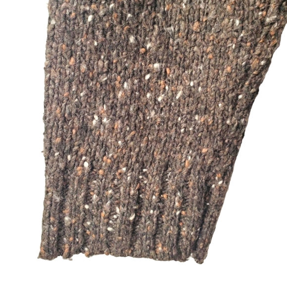 Women's Karen Scott Collared Cardigan. Heathered Brown. LG - Picture 6 of 11